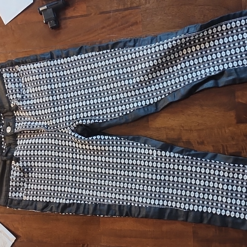 7 for all mankind jeans black and white 30